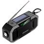 Notfall-Radio | Vielseitig | LED | Taschenlampe | Solar | Wiederaufladbar | AM/FM | Powerbank-Schwarz-Luzern Mode