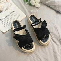 Damen Sandalen mit Schleife und Plateau für Sommermode-Luzern Mode