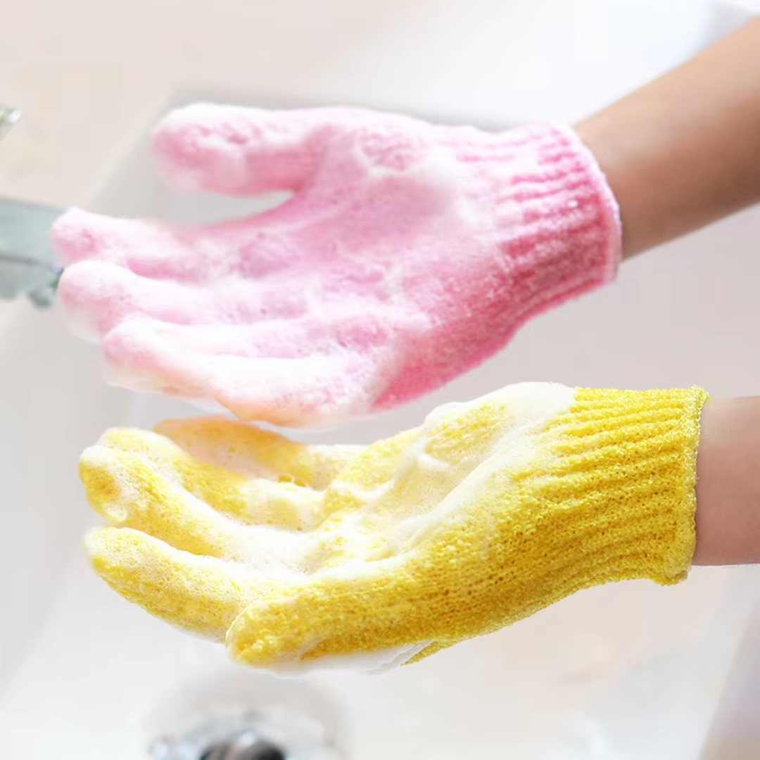 Peelinghandschuh-Set | 2-teilig Hautpflege Wiederverwendbar Nachhaltig-Luzern Mode