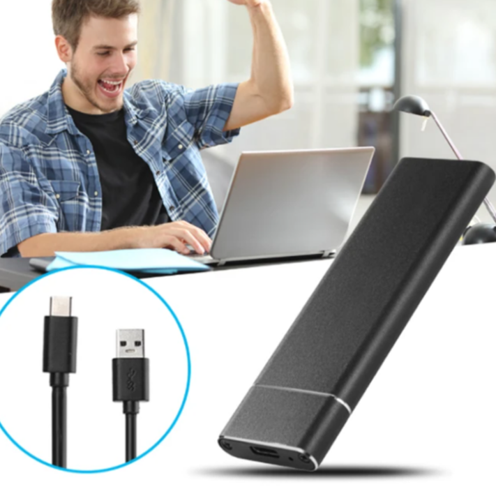 Externe Festplatte | 520 MB/s Große Kapazität USB 3.1 USB-C Kompakt-Luzern Mode
