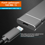 Externe Festplatte | 520 MB/s Große Kapazität USB 3.1 USB-C Kompakt-Schwarz-1TB-Luzern Mode