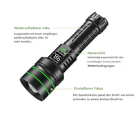 LED-Taschenlampe | Hell Zoombar Vielseitig Langlebig Wasserdicht Wiederaufladbar-Luzern Mode