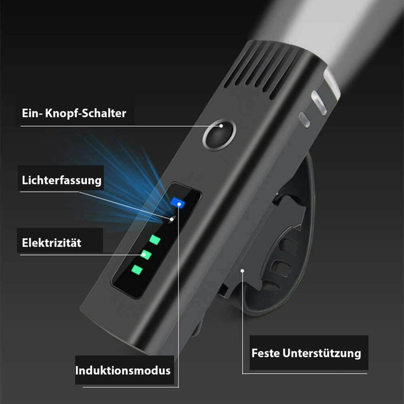Fahrradbeleuchtungsset | Vorder- und Rücklicht | 4 Lichtmodi | Sensor-Luzern Mode