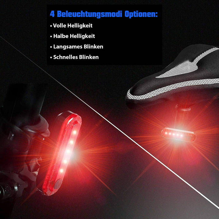 Fahrradbeleuchtungsset | Vorder- und Rücklicht | 4 Lichtmodi | Sensor-Luzern Mode