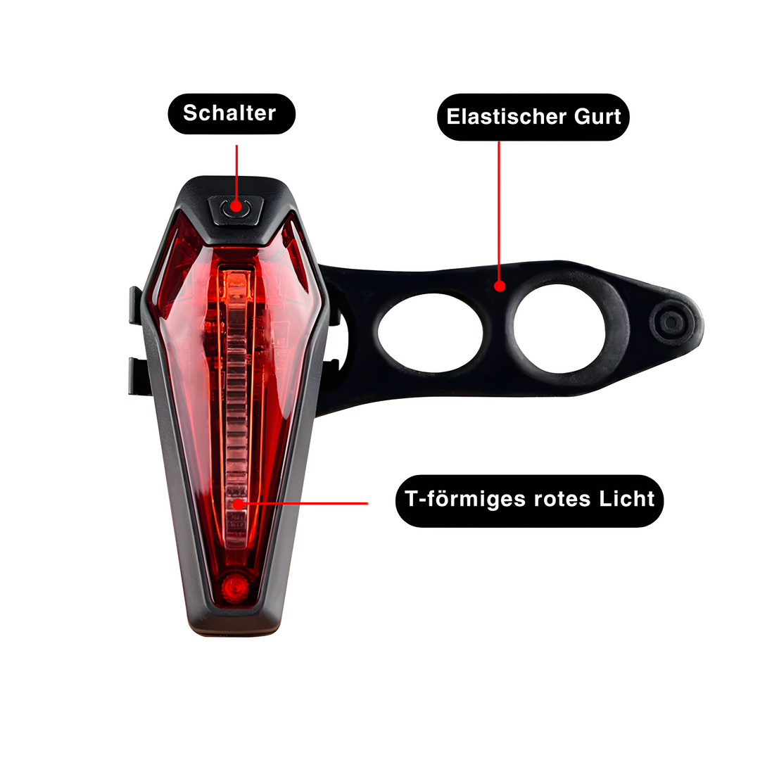 Fahrradleuchte Rücklicht | Sicherheit | Bremslichtfunktion | LED | Sensor-Luzern Mode