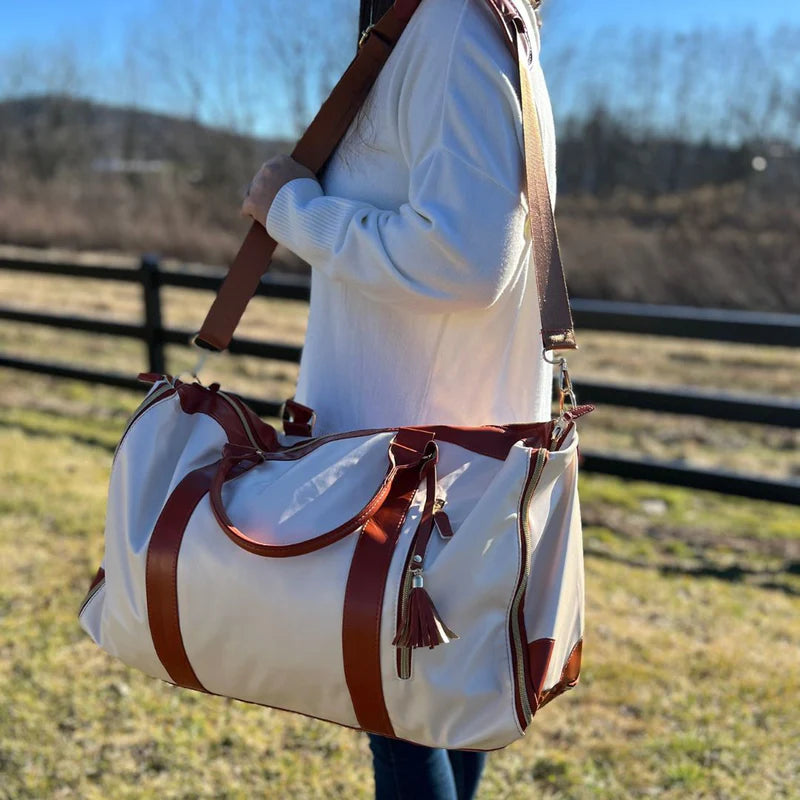 Reisetasche | Faltbar | Kompakt | Kleiderbügel | Geräumig | PU-Leder-Luzern Mode