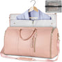 Reisetasche | Faltbar | Kompakt | Kleiderbügel | Geräumig | PU-Leder-Hellrosa-Luzern Mode