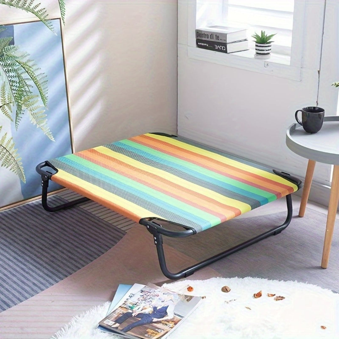 Haustier Reisebett | Faltbar Liege Komfortabel Kompakt Vielseitig-Regenbogen-S-Luzern Mode