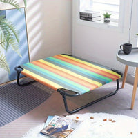Haustier Reisebett | Faltbar Liege Komfortabel Kompakt Vielseitig-Regenbogen-S-Luzern Mode