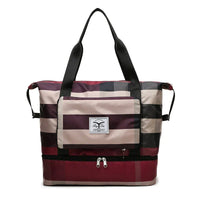 Reisetasche Damen mit großer Kapazität und Fächern-Bordeauxrot-Luzern Mode
