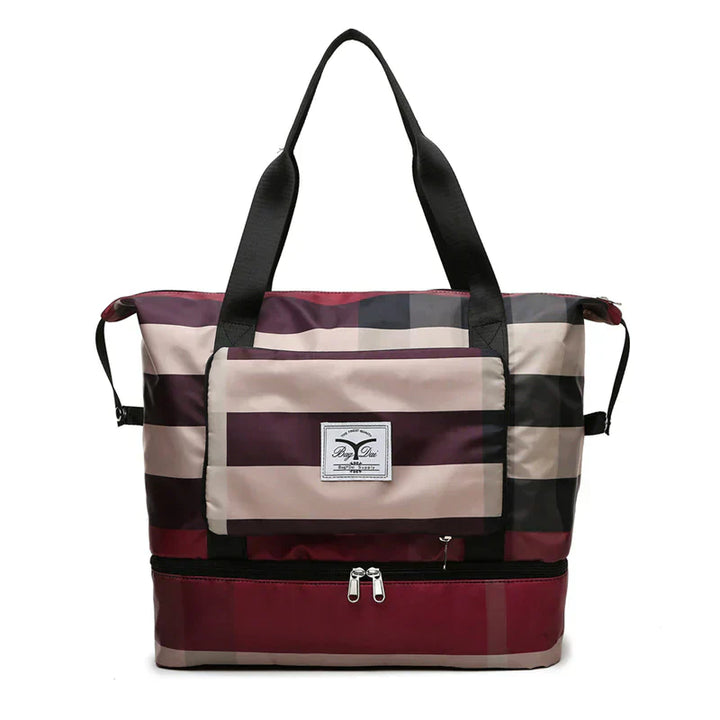 Reisetasche Damen mit großer Kapazität und Fächern-Bordeauxrot-Luzern Mode