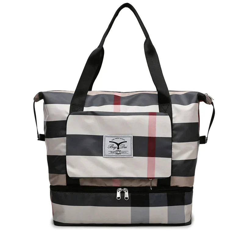 Reisetasche Damen mit großer Kapazität und Fächern-Khaki-Luzern Mode
