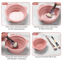 Make-up Pinselreiniger | Faltbar Silikon Langlebig Kompakt Rund-Luzern Mode