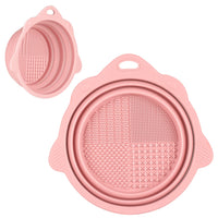 Make-up Pinselreiniger | Faltbar Silikon Langlebig Kompakt Rund-Rosa-Luzern Mode
