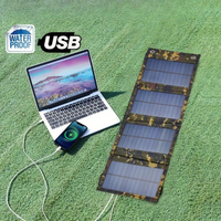 Faltbare Powerbank | Solarpanel Wiederaufladbar Effizient Kompakt-Camouflage-Luzern Mode