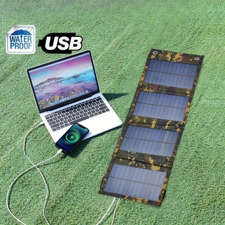 Faltbare Powerbank | Solarpanel Wiederaufladbar Effizient Kompakt-Camouflage-Luzern Mode