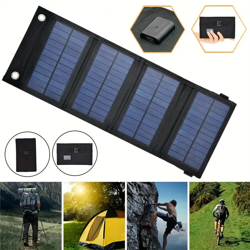 Faltbare Powerbank | Solarpanel Wiederaufladbar Effizient Kompakt-Luzern Mode