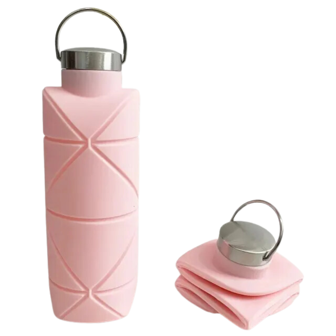 Wasserflasche | Faltbar Langlebig Auslaufsicher 750ML Vielseitig Leicht Sicher-Rosa-Luzern Mode