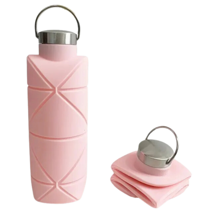 Wasserflasche | Faltbar Langlebig Auslaufsicher 750ML Vielseitig Leicht Sicher-Rosa-Luzern Mode