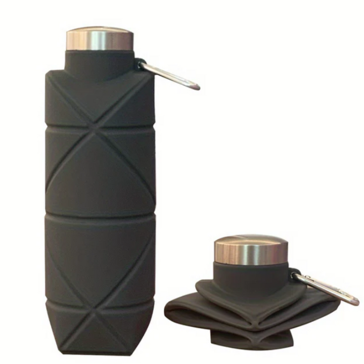 Wasserflasche | Faltbar Langlebig Auslaufsicher 750ML Vielseitig Leicht Sicher-Schwarz-Luzern Mode