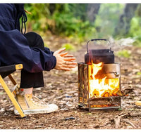 Holzofen | Faltbar Edelstahl Langlebig Kompakt Tragbar Camping-Luzern Mode