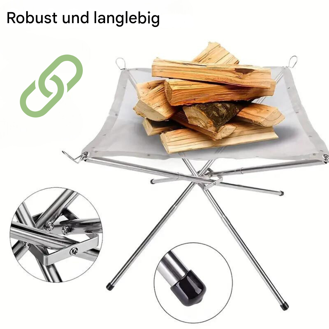 Lagerfeuerständer | Faltbar Edelstahl Langlebig Vielseitig Kompakt-Luzern Mode