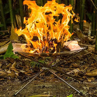Lagerfeuerständer | Faltbar Edelstahl Langlebig Vielseitig Kompakt-Luzern Mode