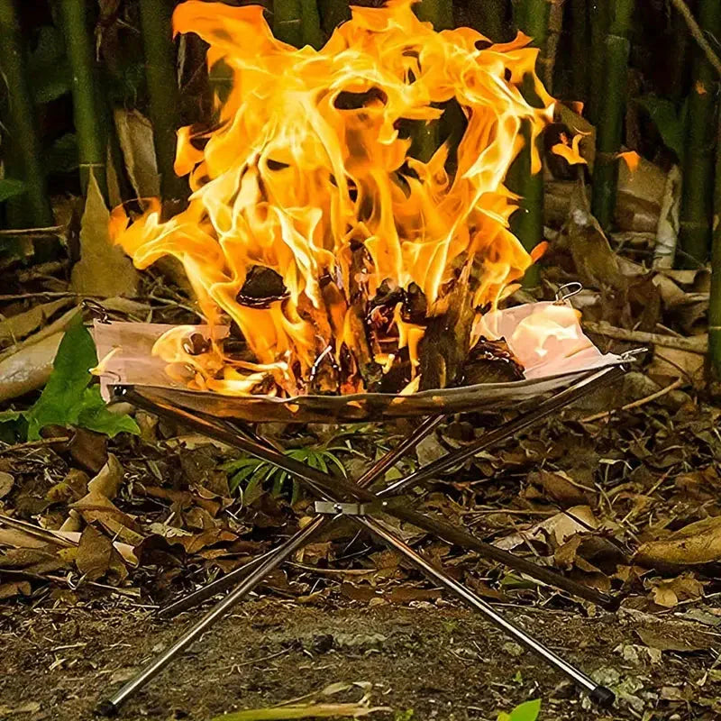 Lagerfeuerständer | Faltbar Edelstahl Langlebig Vielseitig Kompakt-Luzern Mode