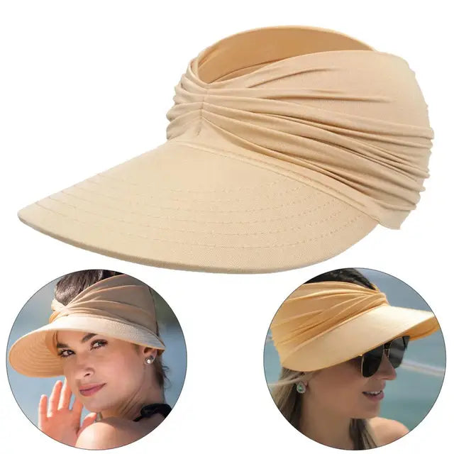 Damen Sonnenhut | Faltbar & Kompakt | UV Schutz | Sommerhut mit großem Schirm-Luzern Mode