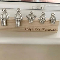 Familien Dekoration | Einzigartig Silber Harz Stilvoll Geschenk Bedeutend-Erwachsene x 2 + Kinder x 3-Luzern Mode
