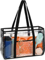 Kaufe 1, Erhalte 1 GRATIS – Extra Große Durchsichtige Mesh-Strandtasche mit 8 Taschen – ClearWave