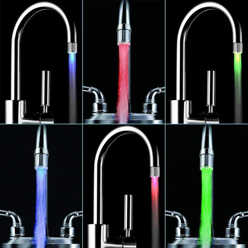 LED Wasserhahn | Universell | Funktioniert mit Wasserdruck | Sparsam-Luzern Mode