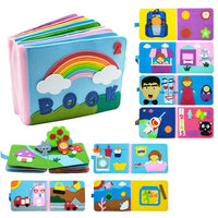 Babybuch | Farbenfroh | Weicher Stoff | Montessori | Knistern | Waschbar-Luzern Mode