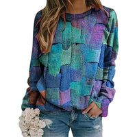 Damen Strickpullover Patchwork Design - Modischer Look-Luzern Mode