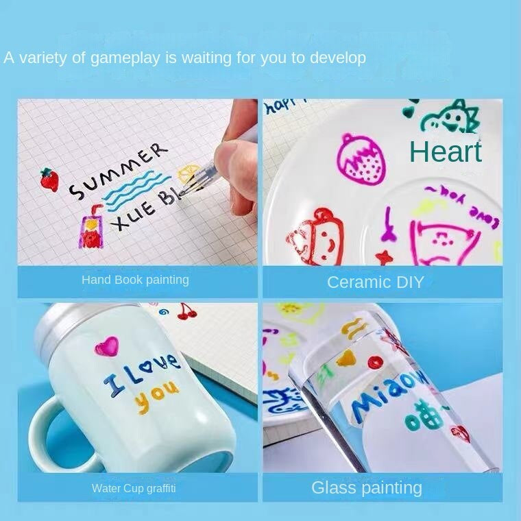 Gelstift-Set | 12-teilig | Farbenfroh | Kreativ | 3D | Langlebig | Vielseitig-Luzern Mode