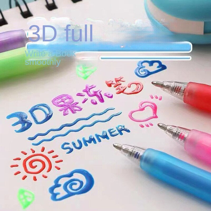 Gelstift-Set | 12-teilig | Farbenfroh | Kreativ | 3D | Langlebig | Vielseitig-Luzern Mode