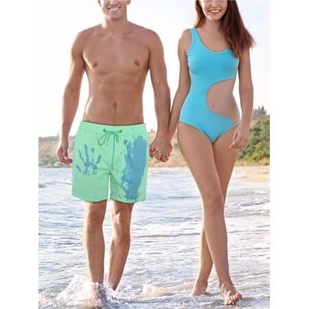 Herren Thermo Badeshorts | Farbwechsel im Wasser | Sommer Badehose 2025-Luzern Mode