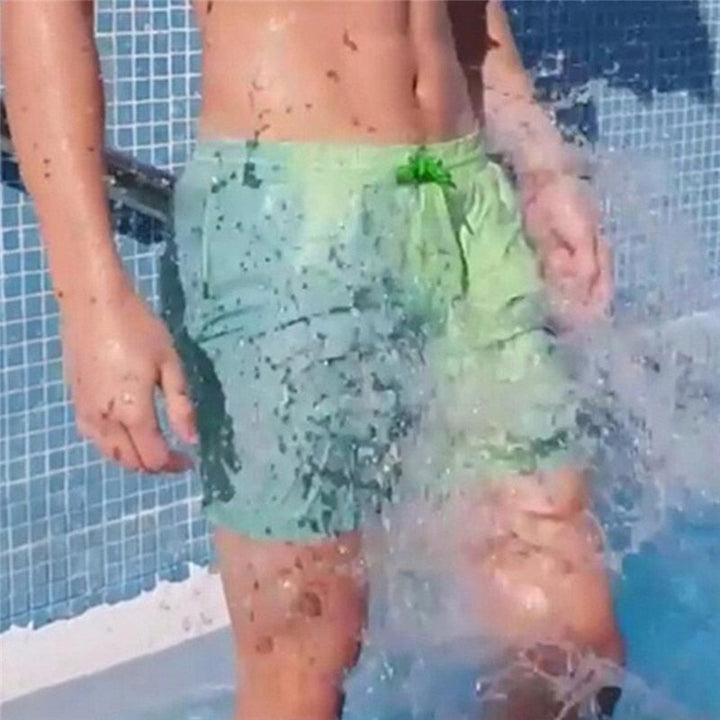 Herren Thermo Badeshorts | Farbwechsel im Wasser | Sommer Badehose 2025-Luzern Mode