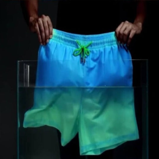 Herren Thermo Badeshorts | Farbwechsel im Wasser | Sommer Badehose 2025-Luzern Mode