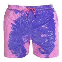 Herren Thermo Badeshorts | Farbwechsel im Wasser | Sommer Badehose 2025-Rosé-S-Luzern Mode