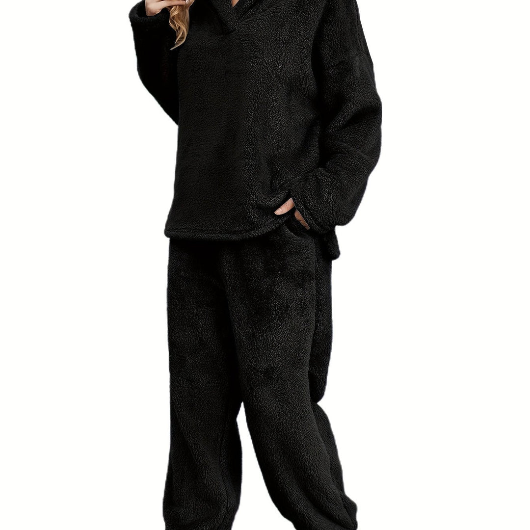 Warme Coral Fleece Damen Loungewear Set – Fenna