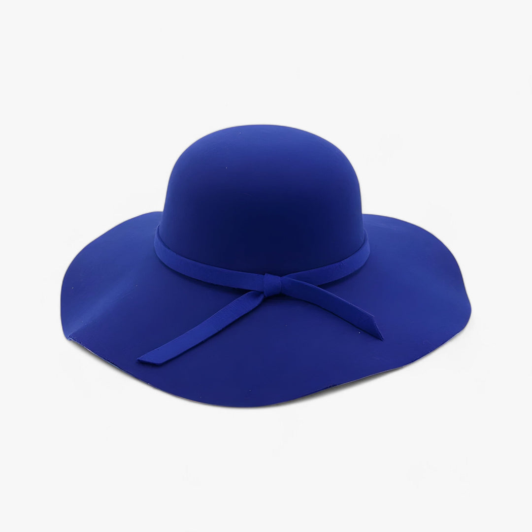 Fedora Damenhut | Wollfilz | Einfarbig | Einheitsgröße | Langlebig-Blau-Luzern Mode