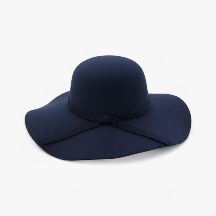 Fedora Damenhut | Wollfilz | Einfarbig | Einheitsgröße | Langlebig-Dunkelblau-Luzern Mode