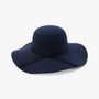 Fedora Damenhut | Wollfilz | Einfarbig | Einheitsgröße | Langlebig-Dunkelblau-Luzern Mode
