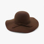 Fedora Damenhut | Wollfilz | Einfarbig | Einheitsgröße | Langlebig-Dunkelbraun-Luzern Mode