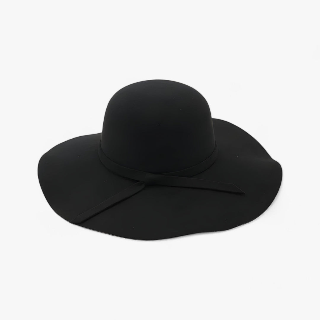 Fedora Damenhut | Wollfilz | Einfarbig | Einheitsgröße | Langlebig-Schwarz-Luzern Mode