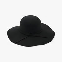 Fedora Damenhut | Wollfilz | Einfarbig | Einheitsgröße | Langlebig-Schwarz-Luzern Mode