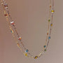 Damenkette | Bunte Steine Stilvoll Silber Gold Langlebig Fein-Gold-Luzern Mode