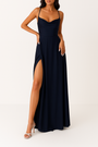 Ärmelloses Seiden-Maxikleid mit Hohem Schlitz – Serena