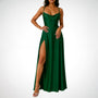 Ärmelloses Seiden-Maxikleid mit Hohem Schlitz – Serena